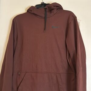 Medium Maroon Nike Hoodie with Zipper Pocket